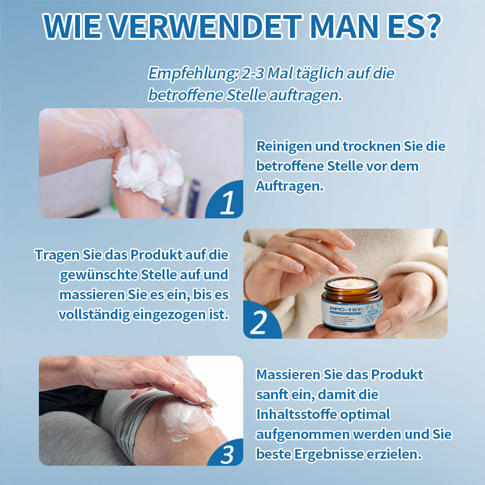 LOTMAY® BPC-157 Gelenk- & Muskelbehandlung Creme 🦴 Behandelt Arthritis, Neuropathie, Rheuma, Sportverletzungen & mehr 🌹