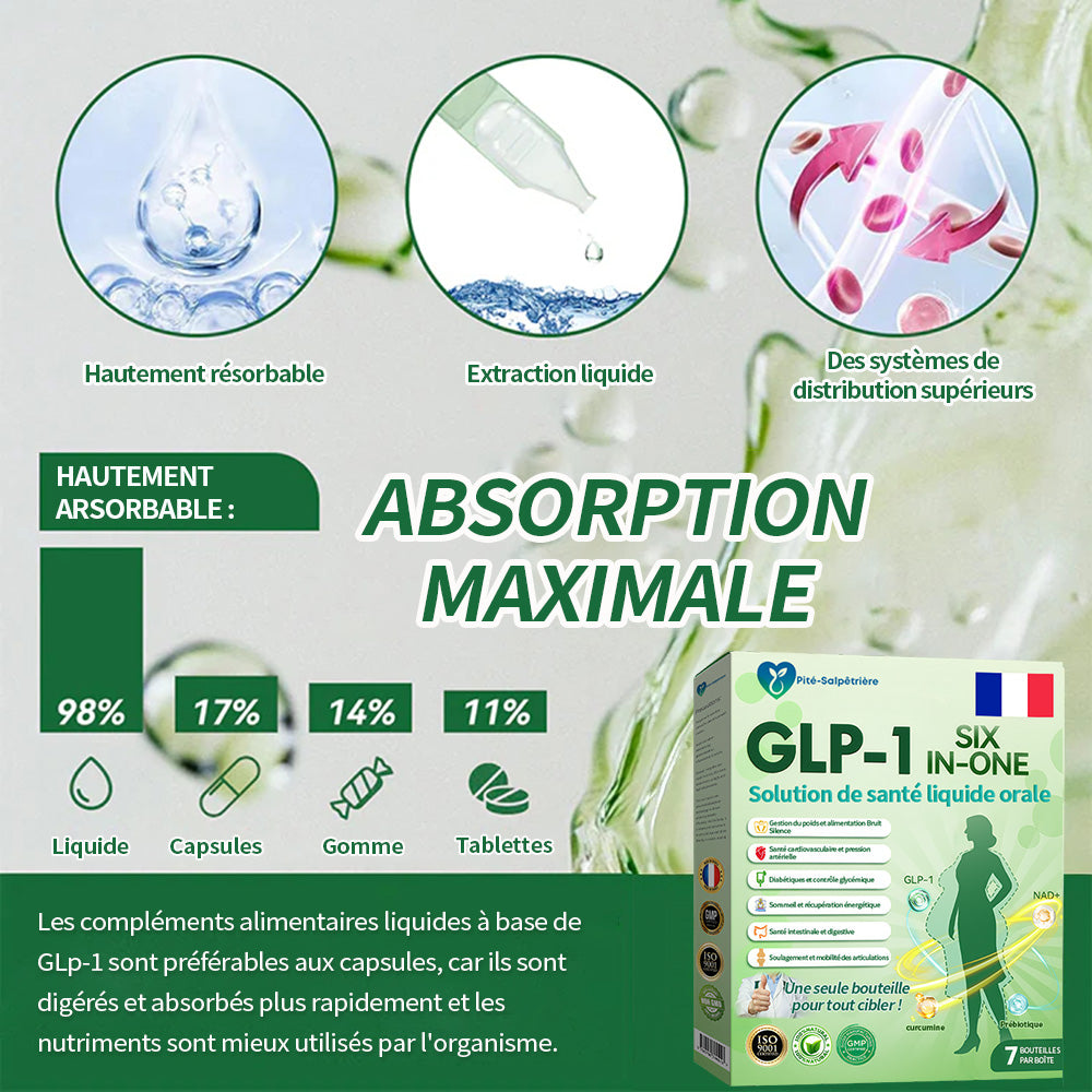 🇫🇷 Boutique Officielle | Pité-Salpétrière GLP-1 Solution de Santé SIX-EN-UN sous forme liquide orale (Juste une fois par jour, des résultats visibles en 7 jours)
