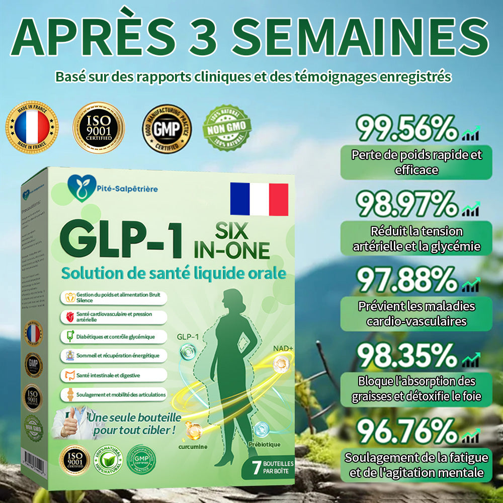 🇫🇷 Boutique Officielle | Pité-Salpétrière GLP-1 Solution de Santé SIX-EN-UN sous forme liquide orale (Juste une fois par jour, des résultats visibles en 7 jours)