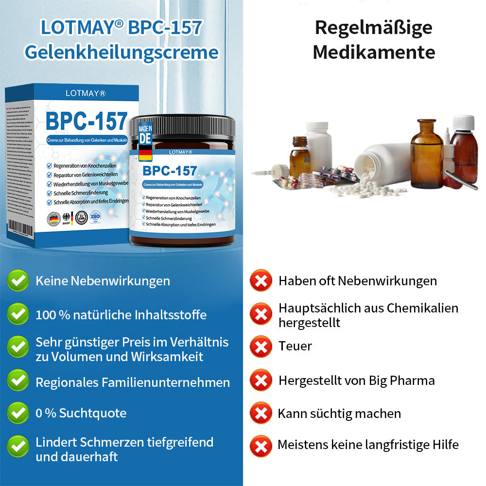 LOTMAY® BPC-157 Gelenk- & Muskelbehandlung Creme 🦴 Behandelt Arthritis, Neuropathie, Rheuma, Sportverletzungen & mehr 🌹
