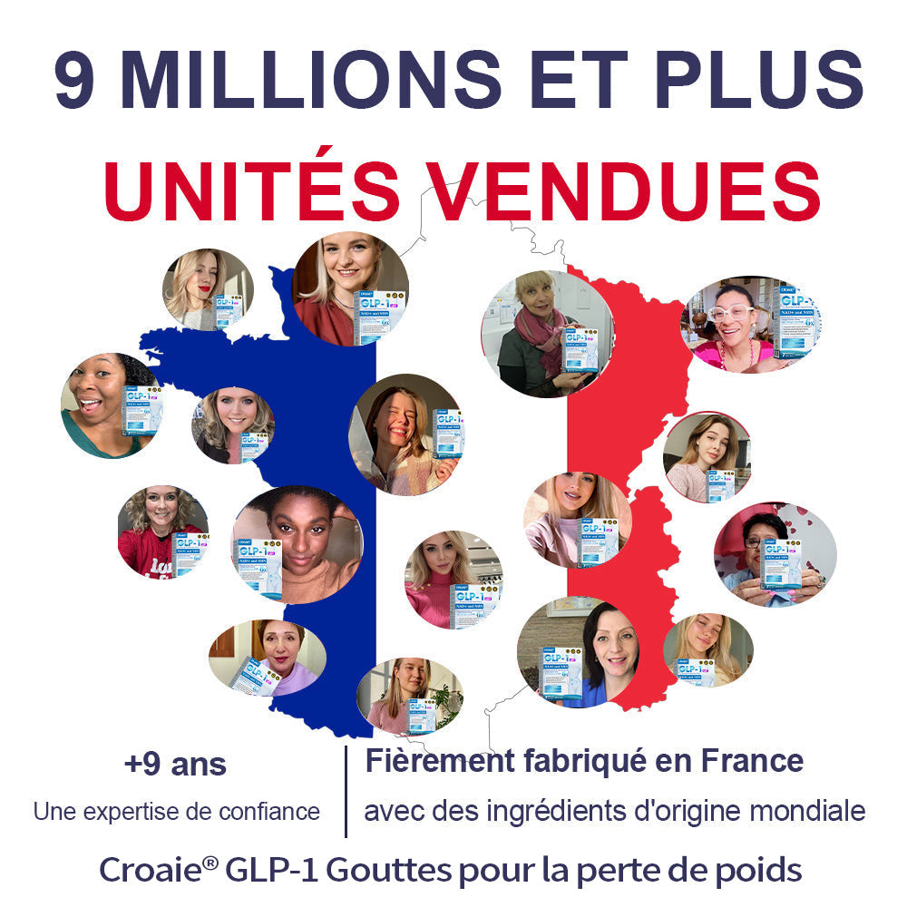 📢[Boutique Officielle] CroAie® Gouttes Minceur GLP-1 & NAD+ ✅ Obésité, maladies cardiovasculaires, diabète, apnée du sommeil, problèmes articulaires et plus encore