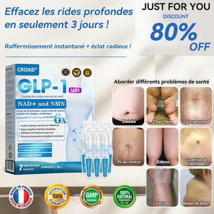 📢[Boutique Officielle] CroAie® Gouttes Minceur GLP-1 & NAD+ ✅ Obésité, maladies cardiovasculaires, diabète, apnée du sommeil, problèmes articulaires et plus encore