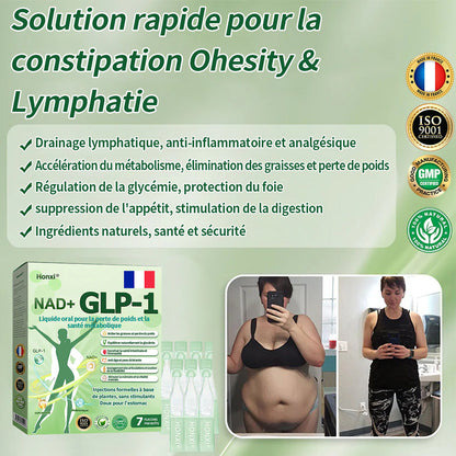 🇫🇷Honxi®NAD+ GLP-1 Liquide oral pour la perte de poids et la santé métabolique✅ Pour l'obésité, la santé cardiovasculaire, le diabète, l'apnée du sommeil, les problèmes articulaires et plus encore.