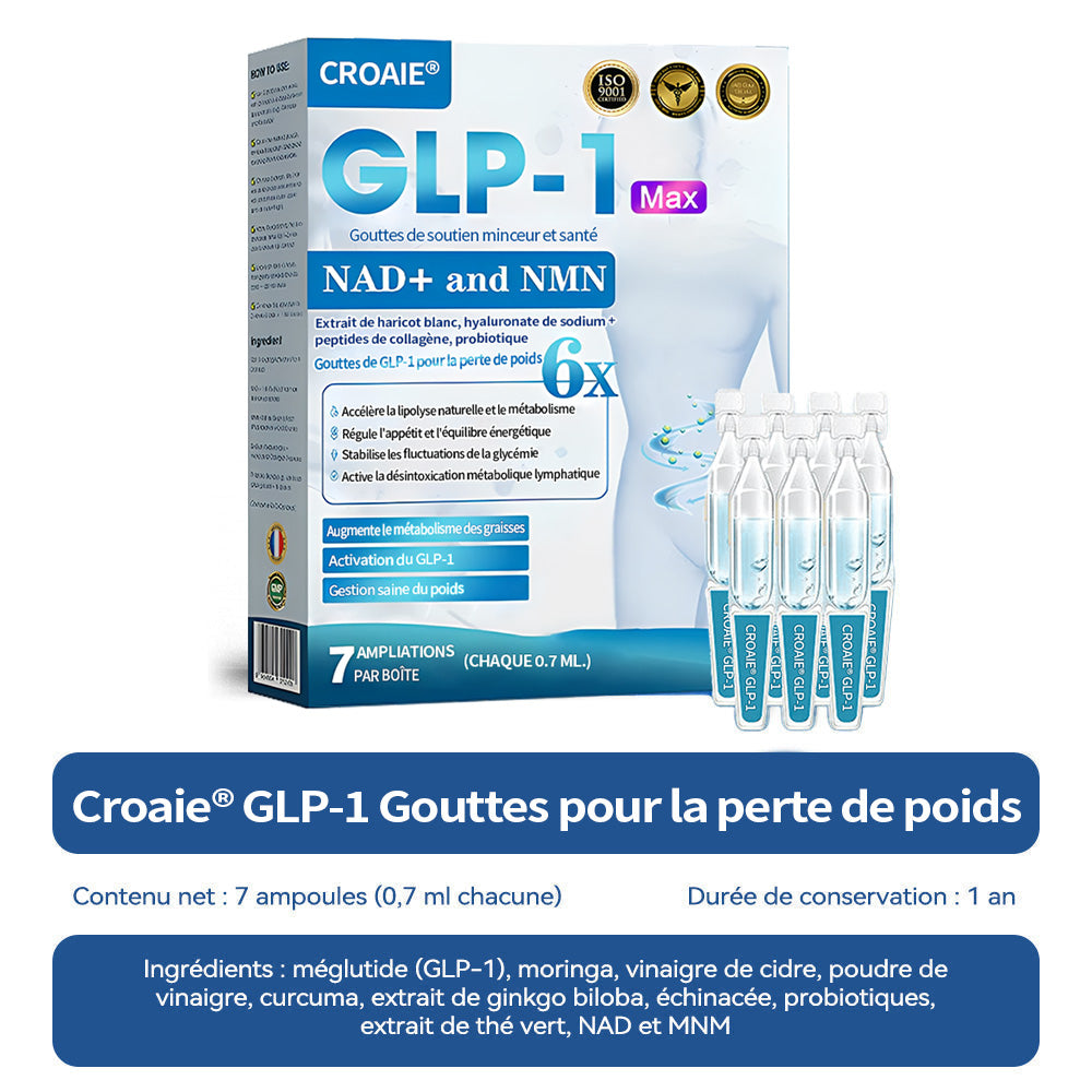 📢[Boutique Officielle] CroAie® Gouttes Minceur GLP-1 & NAD+ ✅ Obésité, maladies cardiovasculaires, diabète, apnée du sommeil, problèmes articulaires et plus encore
