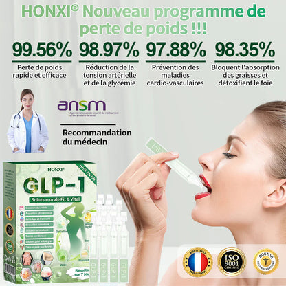 🇫🇷 Honxi® GLP-1 Solution Orale 8-EN-1 Fit & Vital (1 seule prise par jour, résultats visibles en 7 jours)  ✅ Pour l’obésité, la santé cardiovasculaire, le diabète, l’apnée du sommeil, la santé intestinale, les problèmes articulaires et plus encore.